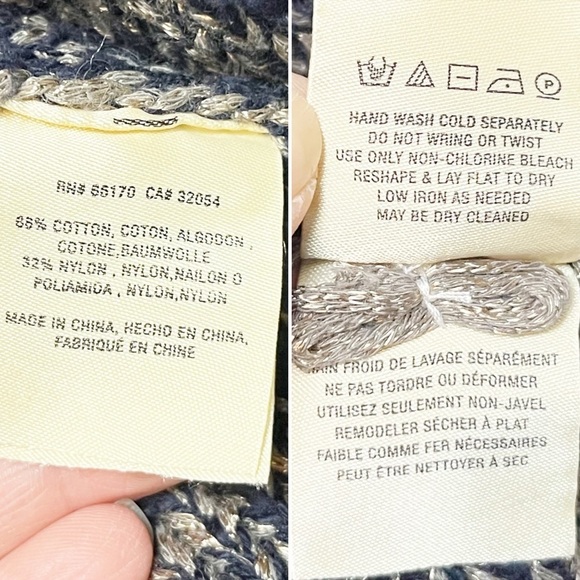 Anthropologie NWT Akemi + Kin Alta Cardigan XS‎ navy blue chunky open longline - Picture 13 of 14